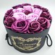 Подарунковий набір мила з троянд у капелюшної коробки Фіолетовий