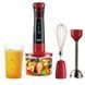 Блендер погружной 5в1 со сменными насадками Blender Stir bar R.340 RAF Черный с красным