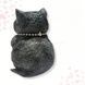 Сквіш-антистрес Котик сидить 11*16см Pinch Family Білий з чорним
