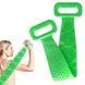 Двухсторонняя силиконовая мочалка Silica Gel Bath Brush Зеленая