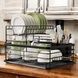 Стелаж кухонний сушарка для посуду метал+пластик kitchenware SHWJ-1 Чорний