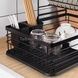 Стелаж кухонний сушарка для посуду метал+пластик kitchenware SHWJ-1 Чорний