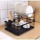 Стелаж кухонний сушарка для посуду метал+пластик kitchenware SHWJ-1 Чорний
