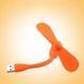 Мини-вентилятор для ноутбука, повербанка и ПК в USB Оранжевый