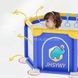 Манеж детский игровой Шестигранник с мягким дном Синий