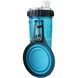 Поїлка-годівниця для тварин подвійна зі складною мискою Pet Drink Bottle Блакитна