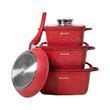 Набор посуды 7 предметов Bellmax Cookware Set BM-132 Красный