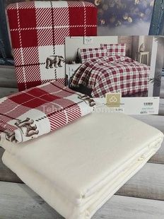 Постільна білизна Cotton collection Bear Фланель Бавовна Полуторний розмір