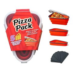 Контейнер силиконовый складной для пиццы Pizza Pack Красный