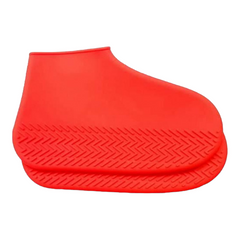 Силіконові водонепроникні чохли-бахили для взуття від дощу та бруду, розмір M Червоні