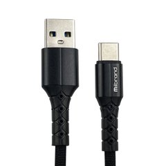 Кабель Mibrand MI-32 Nylon Charging Line USB для Type-C 2A 0.5m Black