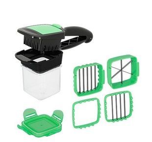 Овочерізка з контейнером Nicer Dicer Quick зелена
