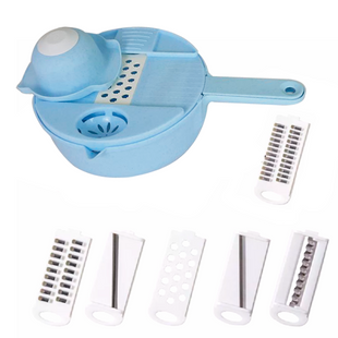 Овочерізка шатківниця з контейнером Multifunctional Cutter 9in1 Блакитна