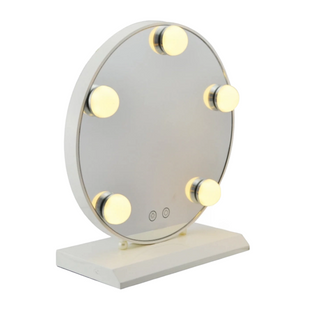 Зеркало с подсветкой круглое 26см Led Mirror 5 LED JX-526 Белый