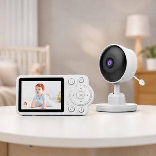 Відеоняня C3 з LCD-дисплеєм 2.8", нічним баченням, двостороннім зв'язком та датчиком температури Біла