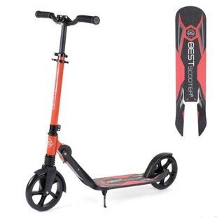 Самокат двухколесный с регулировкой высоты руля, колеса 20 см. 32399 Best Scooter Черный с красным