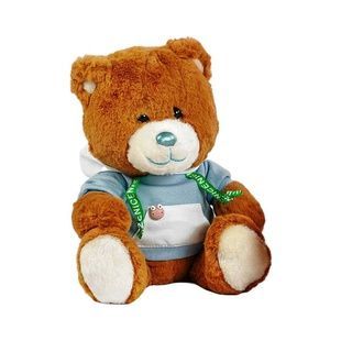 Мягкая игрушка Медвежонок в кофточке 30см Голубой