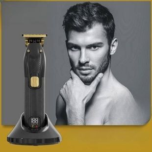 Машинка акумуляторна для стрижки для волосся з дисплеєм ENZO EN-5048 Чорна