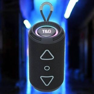 Колонка Bluetooth c функцией speakerphone с радио RGB TG656 Черная