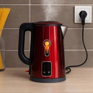 Электрочайник с чашей из нержавеющей стали внутри Hoffmans 2,5L 1800W HM-2538 Красный