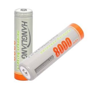 Комплект акумуляторів 2шт LI-ON 8000mah/4.2V 18650мАч HangLiang Сірі