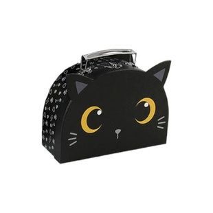 Коробка подарочная упаковочная детская Котик 28x21.2x9см W1529 Черный
