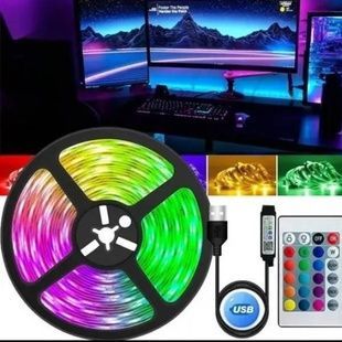 Світлодіодна стрічка LED RGB 5050 10м USB 5,5v з пультом