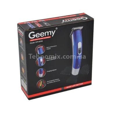 Беспроводная машинка для стрижки Gemei GM-6046 Черная