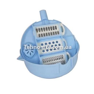 Овочерізка шатківниця з контейнером Multifunctional Cutter 9in1 Блакитна