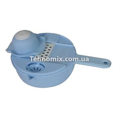 Овочерізка шатківниця з контейнером Multifunctional Cutter 9in1 Блакитна