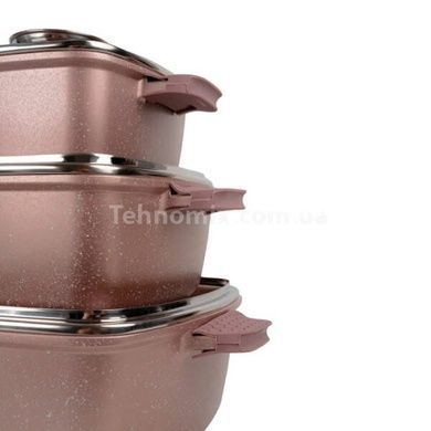 Набор кастрюль с крышками 6 предметов Top Kitchen TК00025 Пудровый