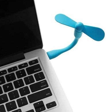 Мини-вентилятор для ноутбука, повербанка и ПК в USB Голубой