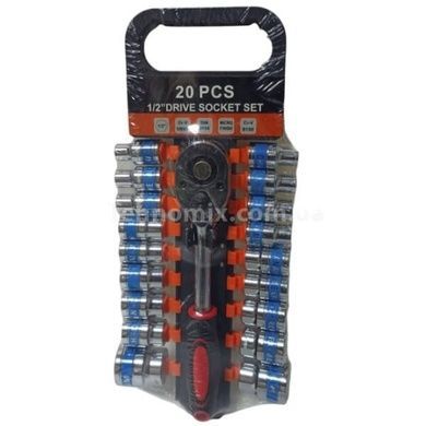 Набір торцевих головок з тріскачкою 1/2 "19шт. Хром Wrench Set CRV JC 8044