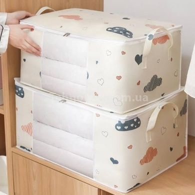 Сумка для вещей и постельного белья на 75л узор Облако Бежевый BAG