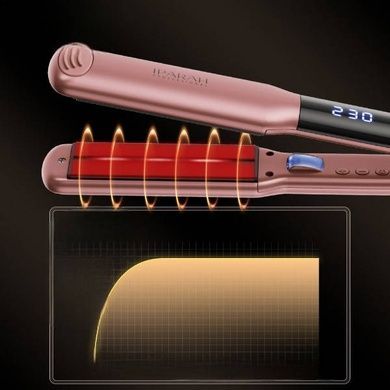 Випрямляч для волосся 4 режими, 100-230 &deg; C, керамічне покриття, LED display, 55-62W IPARAH P-104R Рожевий