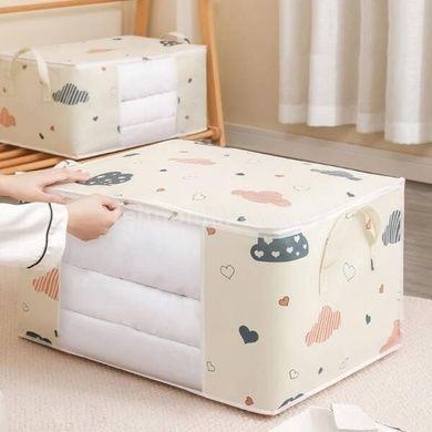 Сумка для вещей и постельного белья на 75л узор Облако Бежевый BAG