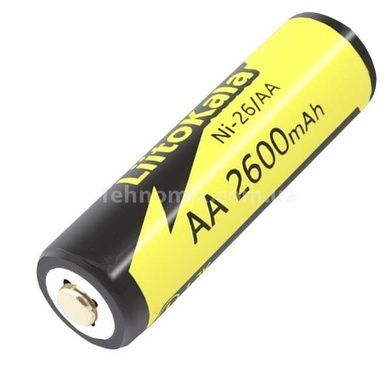 Акумулятор AA 1.2V 2600mAh LiitoKala Ni-26/AA Чорний з жовтим