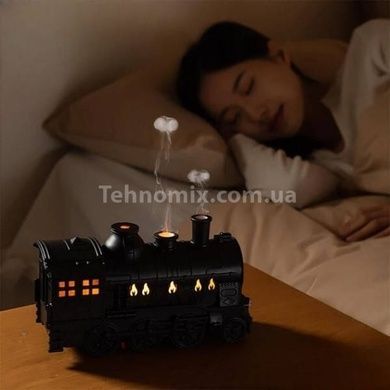 Увлажнитель воздуха с подсветкой и звуками Поезд +пульт 2100 Черный