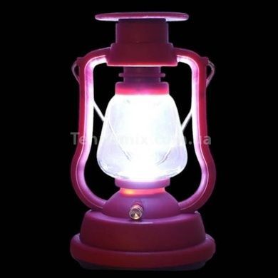 Ліхтар у вигляді гасової лампи 7LED Solar and Hand Crank Lamp RY-T91 Червоний