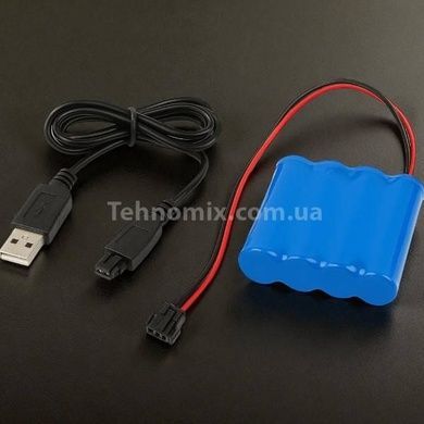 Танк на радиоуправлении аккумуляторный с подсветкой и звуками 4,8V LH-C 041 B Черный с красным
