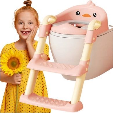 Накладка на унітаз дитяча зі сходами ВМ-31500 Bimbo Рожева