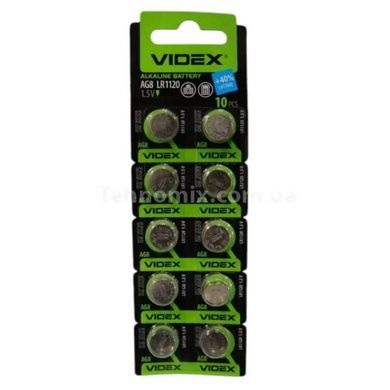 Набор батареек 10шт на блистере Videx AG8/LR1120