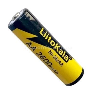 Акумулятор AA 1.2V 2600mAh LiitoKala Ni-26/AA Чорний з жовтим
