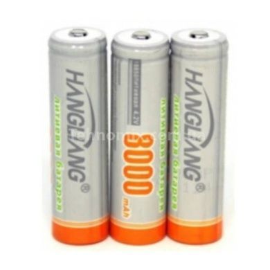 Комплект аккумуляторов 2шт LI-ON 8000mah/4.2V 18650мАч HangLiang Серые