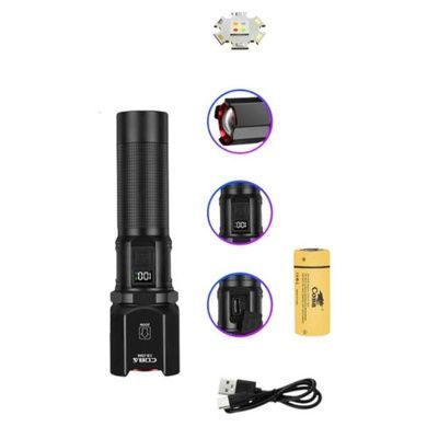 Ліхтарик ручний акумуляторний BL CB 2506 5 COLOR Чорний