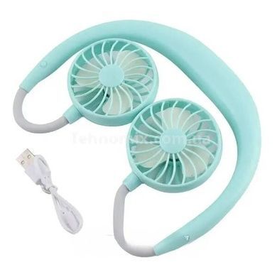 Вентилятор на шию USB Necklace Fan Зелений