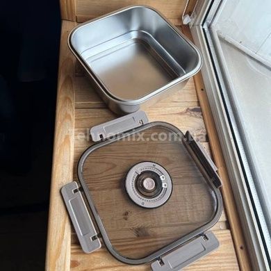 Контейнер пищевой из нержавеющей стали с крышкой 3000ml AND 20687-15 A Серый