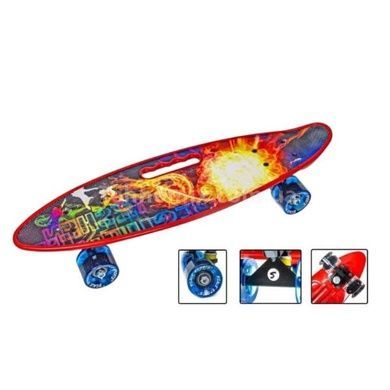 Пенни борд со светящимися колесами PU Penny Board Scale Sports Universe Взрыв
