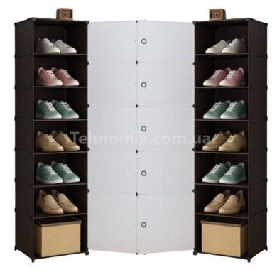Полка для обуви закрытая разборная 42*28*152см 7-shoe rack LY-1045 Черная