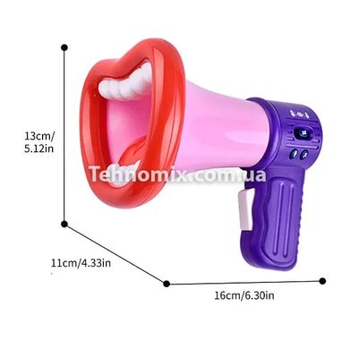 Мегафон гучномовець для запису голосу та функцією зміни голосу Рожевий
